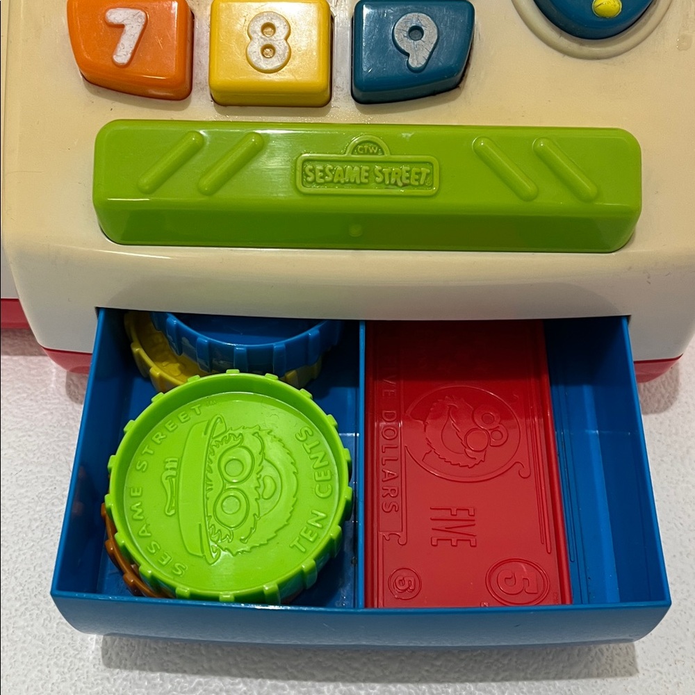 Vintage Sesame Street Cash Register Money Elmo Bert Ernie Cookie Monster - Picture 14 of 15